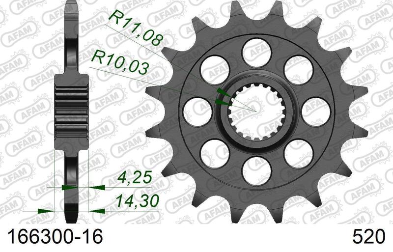 AFAM Standard Stahlritzel vorne 166300 - 520