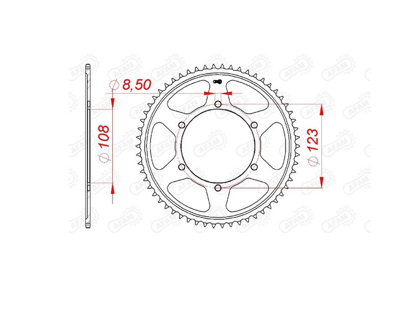 AFAM Standard Stahlritzel hinten 92220 - 428