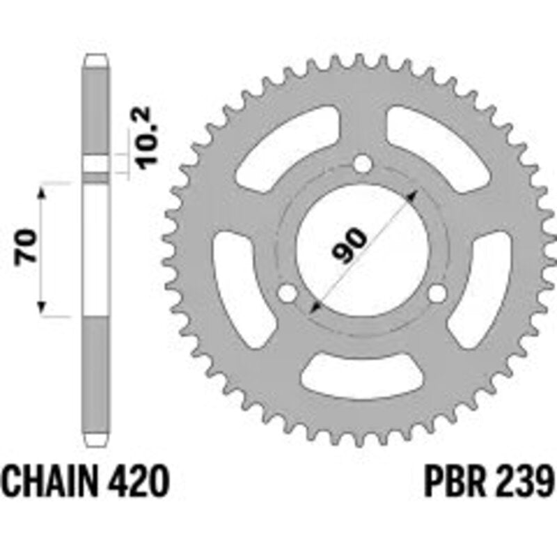 PBR Kettenrad Stahl Standard - 420