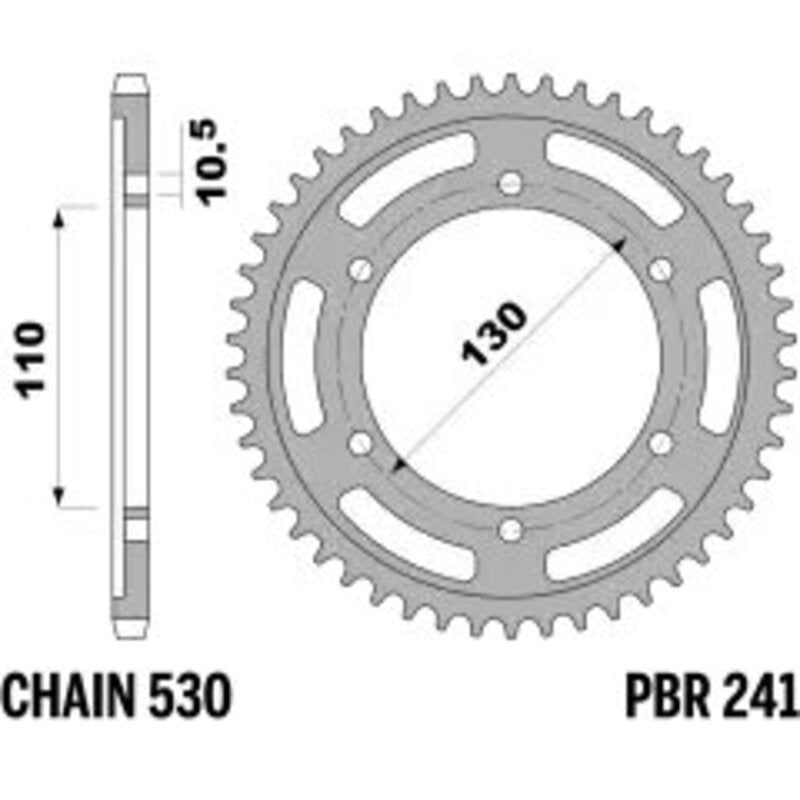 PBR Kettenrad Stahl Standard - 530