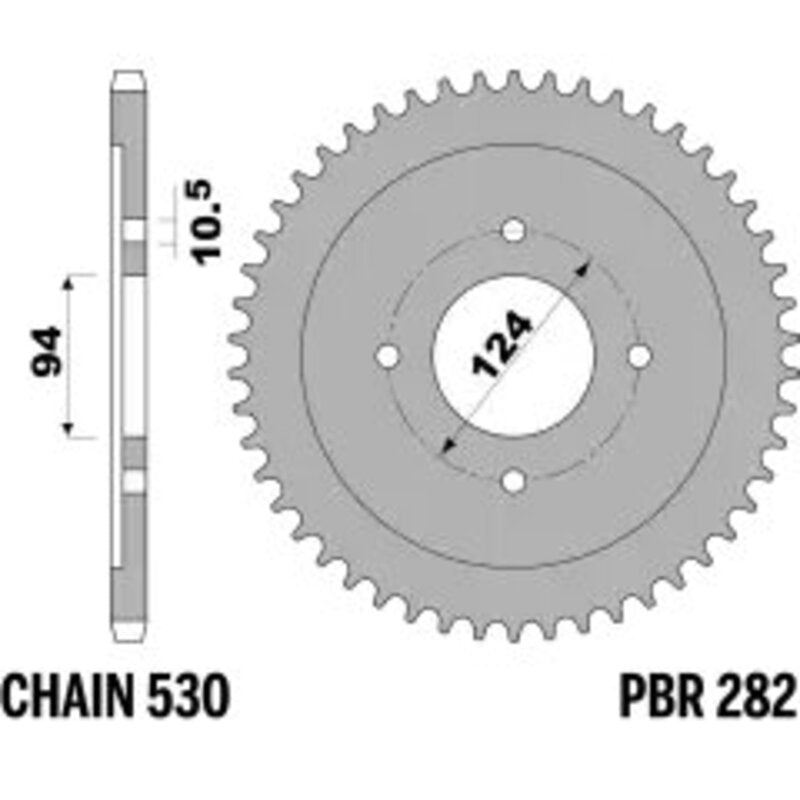 PBR Kettenrad Stahl Standard - 530