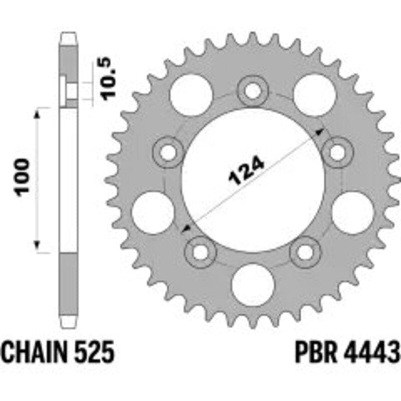 PBR Kettenrad Stahl Standard - 525