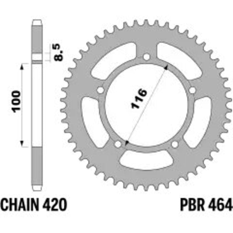 PBR Kettenrad Stahl Standard - 420