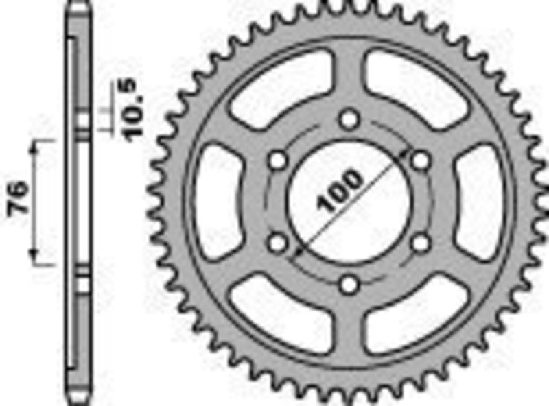 PBR Standard Kettenrad C45 Stahl 825 - 530