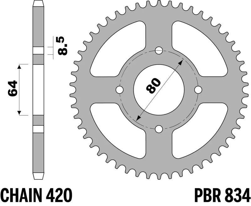 PBR Kettenrad Stahl Standard - 420