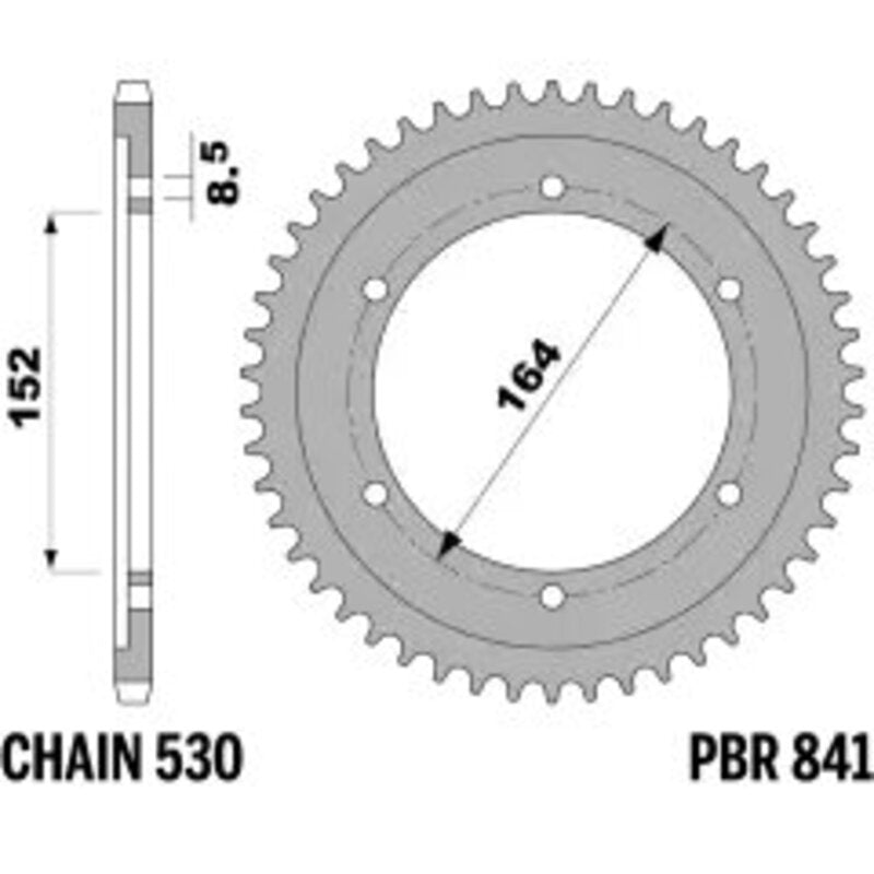 PBR Kettenrad Stahl Standard - 530