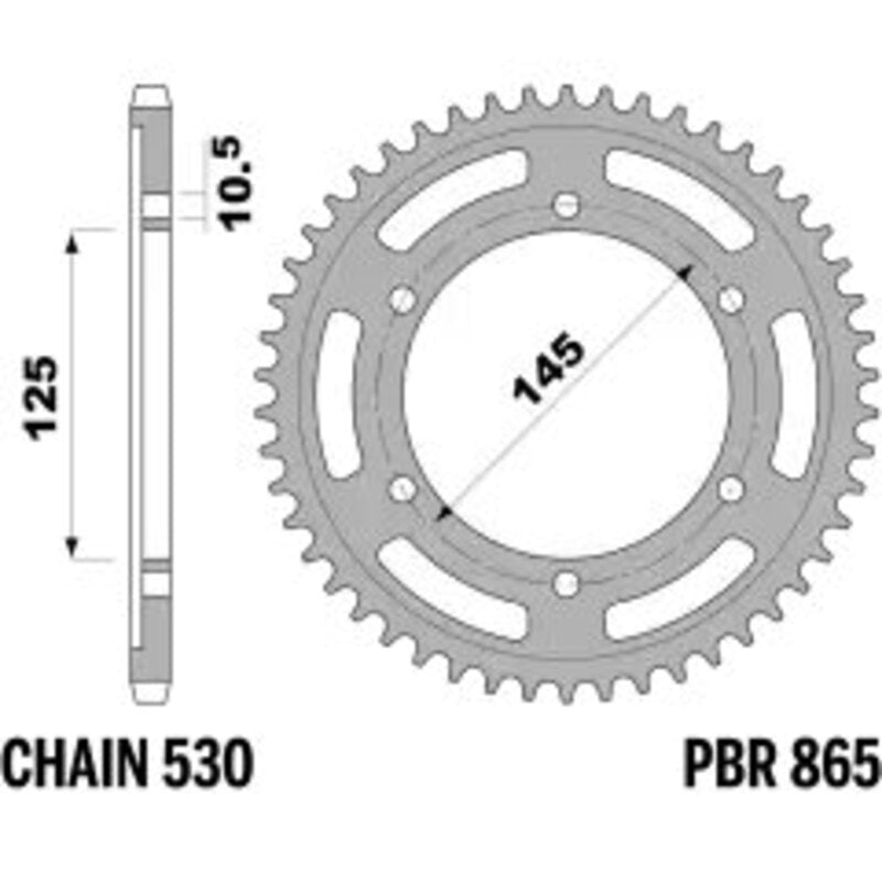 PBR Kettenrad Stahl Standard - 530