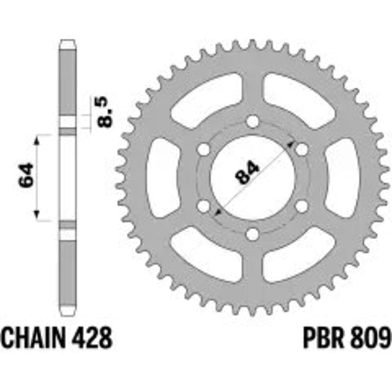 PBR Kettenrad Stahl Standard - 428