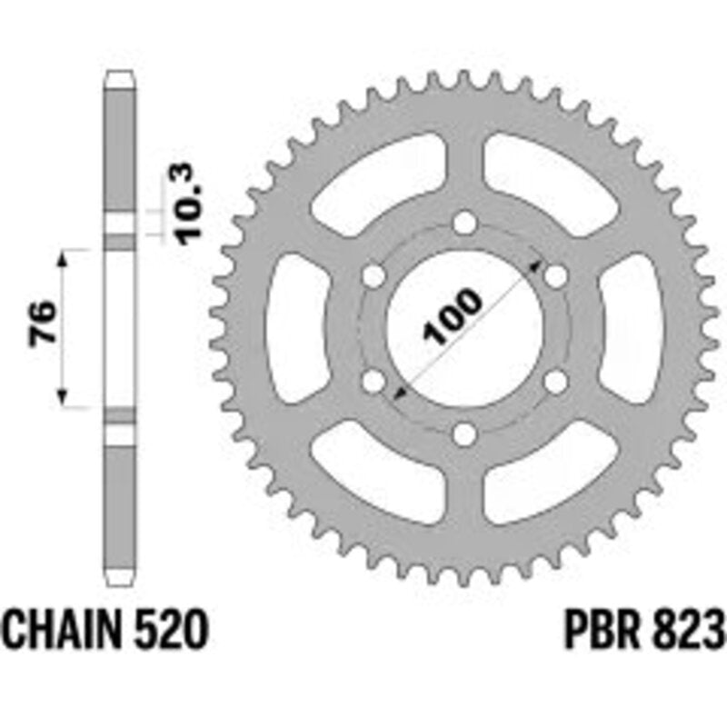 PBR Kettenrad Stahl Standard - 520
