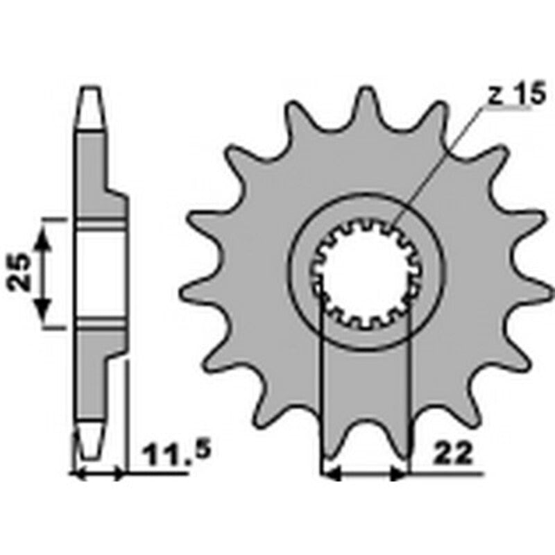 PBR Standard Stahlriztel vorne 1252 - 520