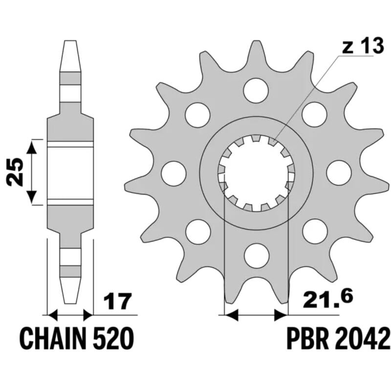 PBR Standard Stahlriztel vorne 2042 - 520