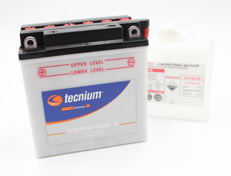 TECNIUM Blei/Säure Batterie mit Säurepack - 12N9-4B-1
