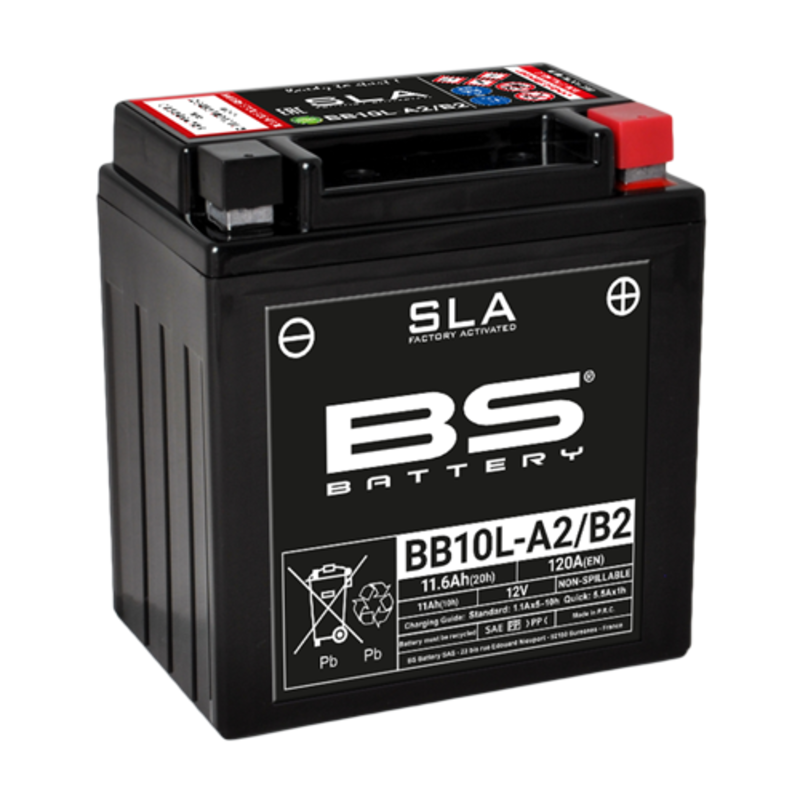 BS BATTERY SLA Wartungsfreie Batterie Werkseitig aktiviert - BB10L-A2/B2