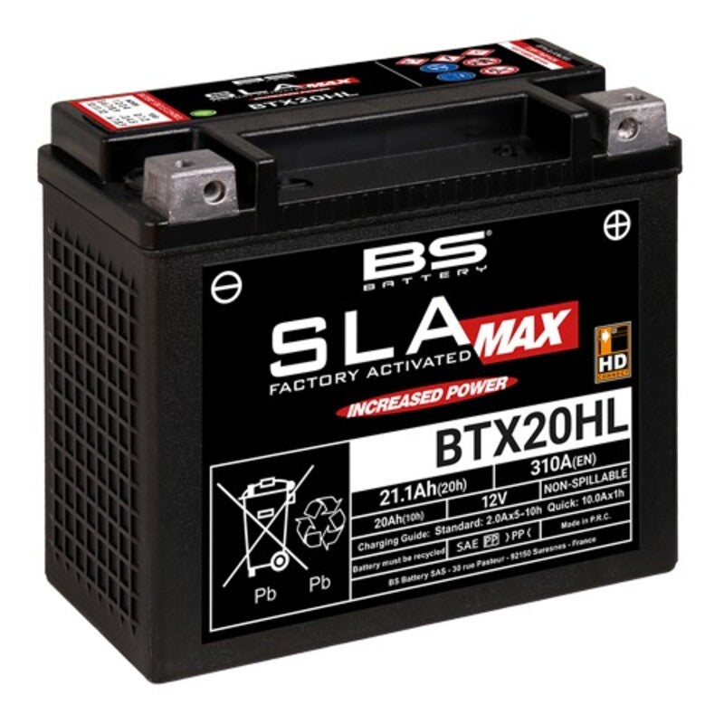 BS BATTERY SLA Max Wartungsfreie Batterie Werkseitig aktiviert - BTX20HL