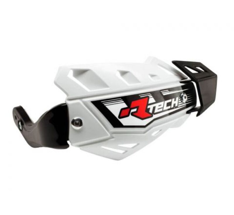 RACETECH FLX Quad Handschützer Weiß mit Befestigungskit