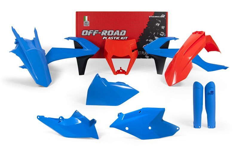 RACETECH Plastik-Kit vintage blau/orange Limited Edition KTM