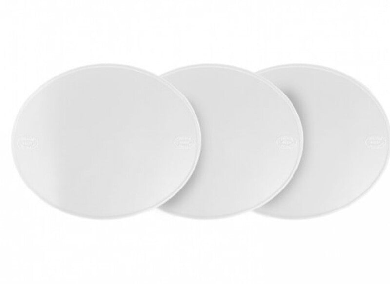 PRESTON PETTY Nummerntafel vorne oval weiß - 3er-Pack