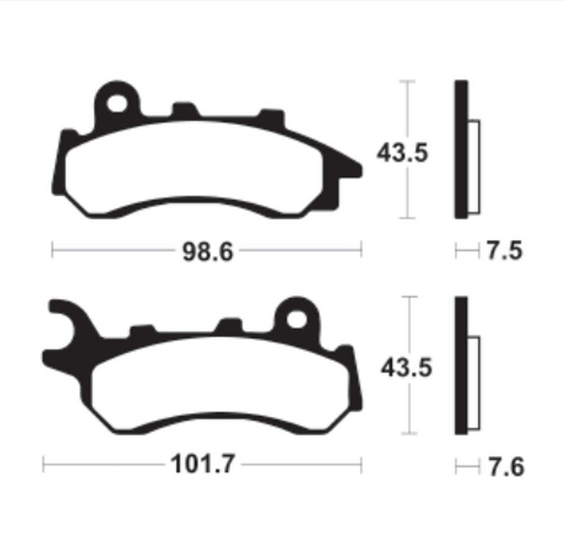TECNIUM Bremsbeläge organisch - ME464 (für Nissin-Bremssattel)