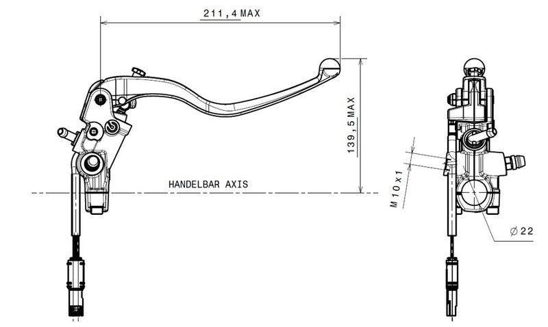 BREMBO Bremshauptzylinder Ø18x21mm Titan