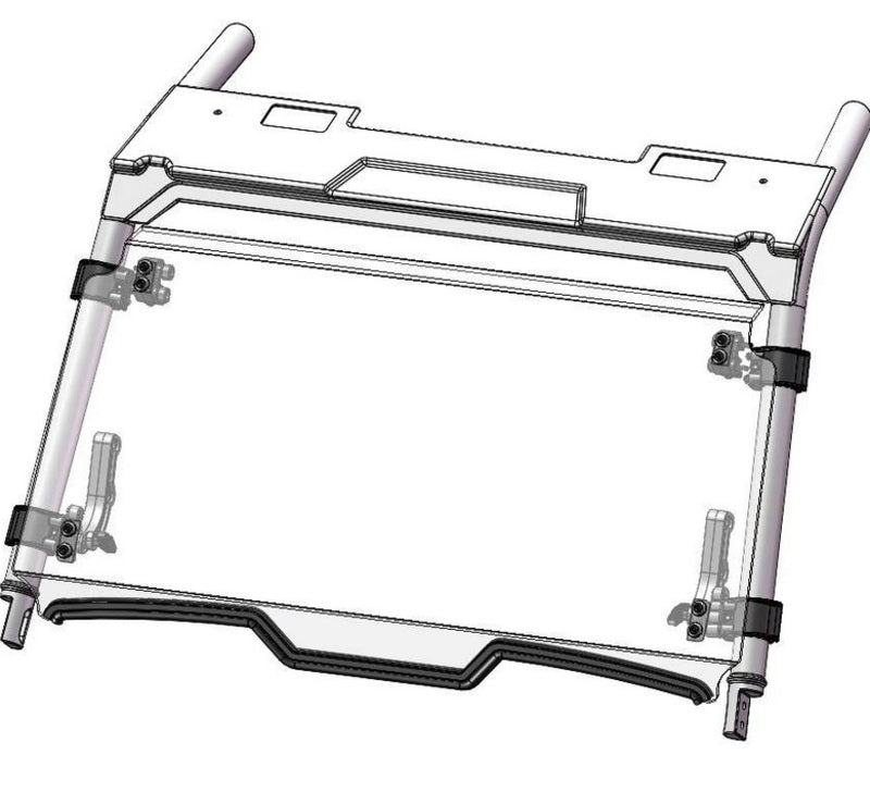 DIRECTION 2 Front Voll 1 Stck. Tilt Windschutzscheibe Polaris RZR XP