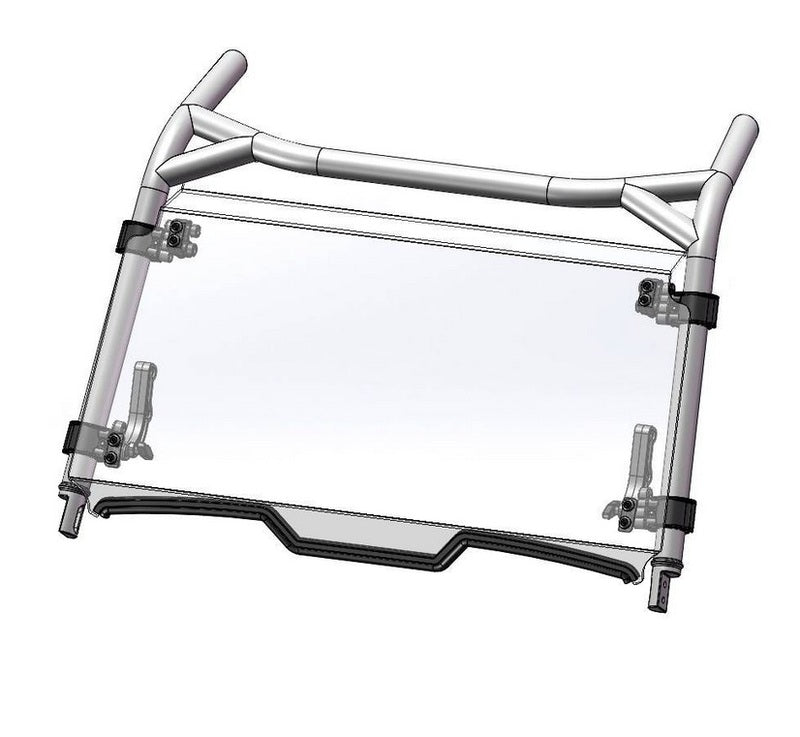 DIRECTION 2 Front Voll 1 Stck. Tilt Windschutzscheibe Polaris RZR XP Turbo S