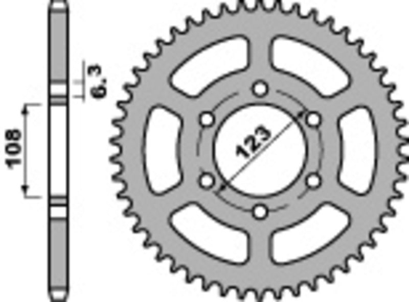 PBR Standard Kettenrad Stahl 4412 - 420