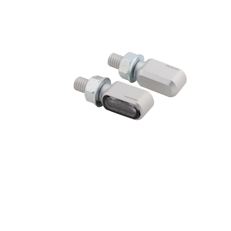 HIGHSIDER CNC 2in1 LED Blinker/Positionslicht Little Bronx, silber, getönt, E-geprüft, Paar
