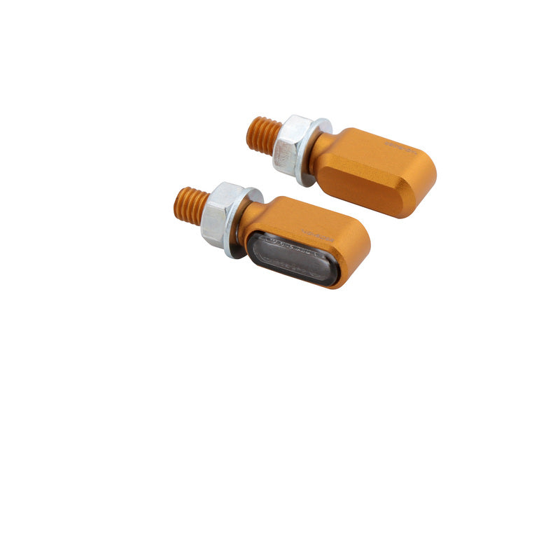 HIGHSIDER CNC 2in1 LED Blinker/Positionslicht Little Bronx, gold, getönt, E-geprüft, Paar