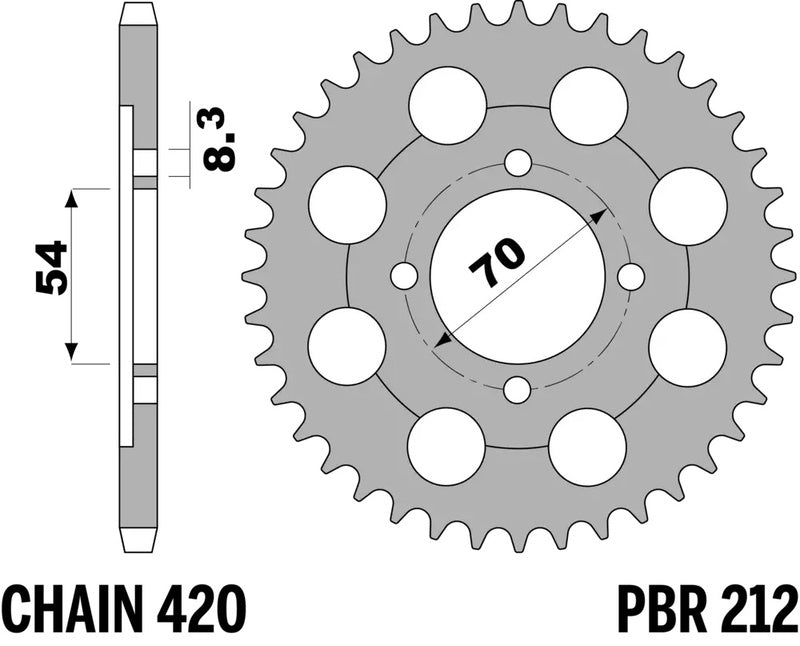 PBR Kettenrad Stahl Standard - 420