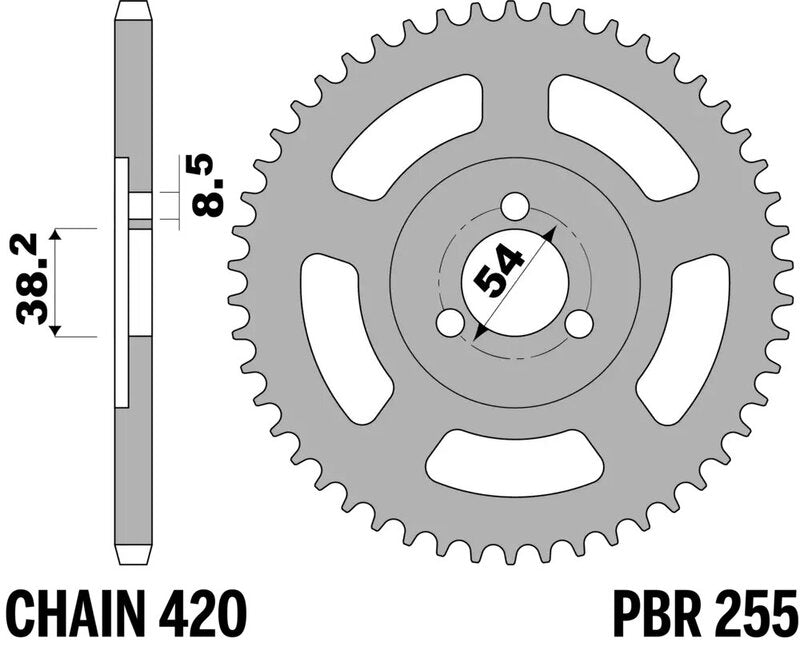 PBR Kettenrad Stahl Standard - 420