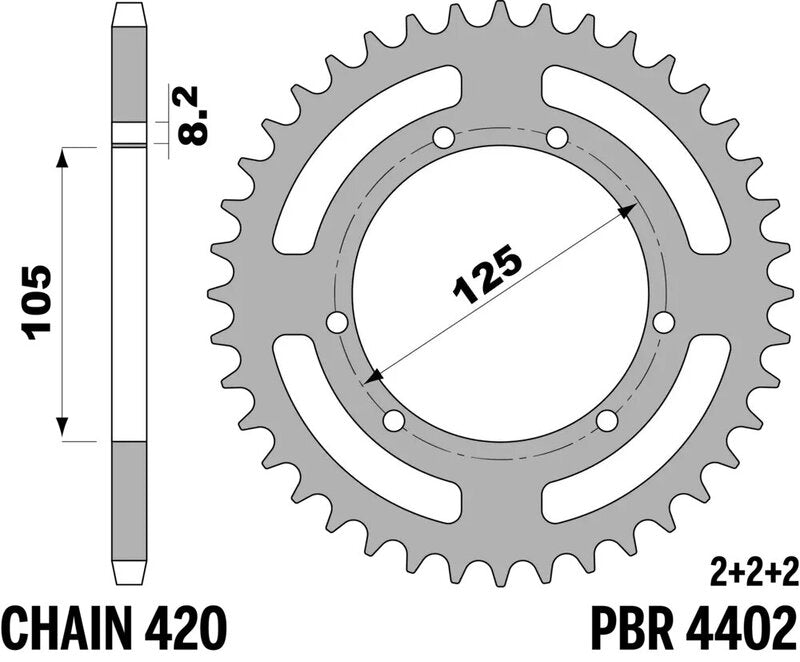 PBR Kettenrad Stahl Standard - 420