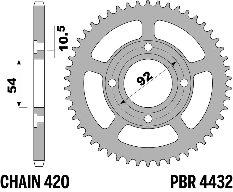 PBR Kettenrad Stahl Standard - 420