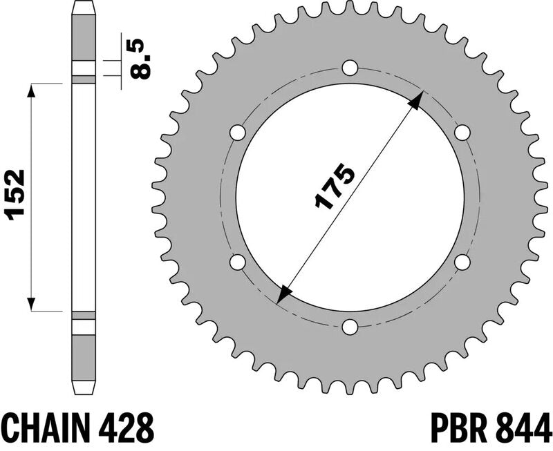 PBR Kettenrad Stahl Standard - 428