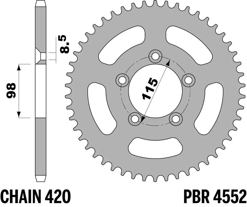 PBR Kettenrad Alu Standard - 420
