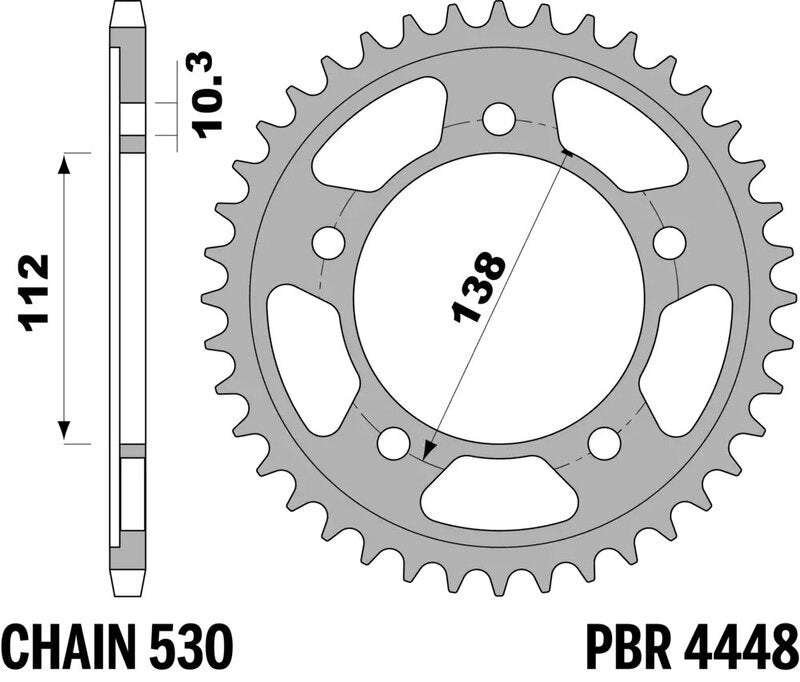 PBR Kettenrad Stahl Standard - 530