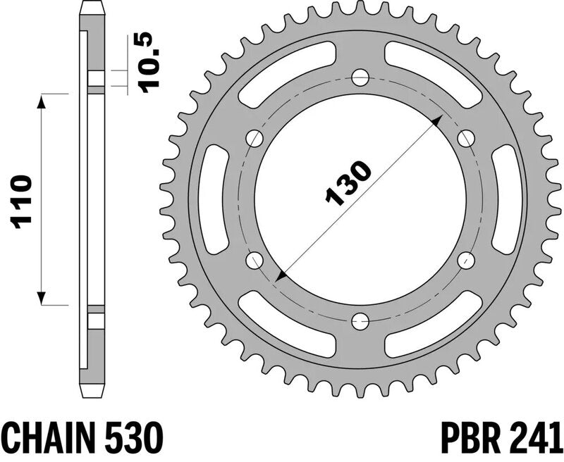PBR Kettenrad Stahl Standard - 520
