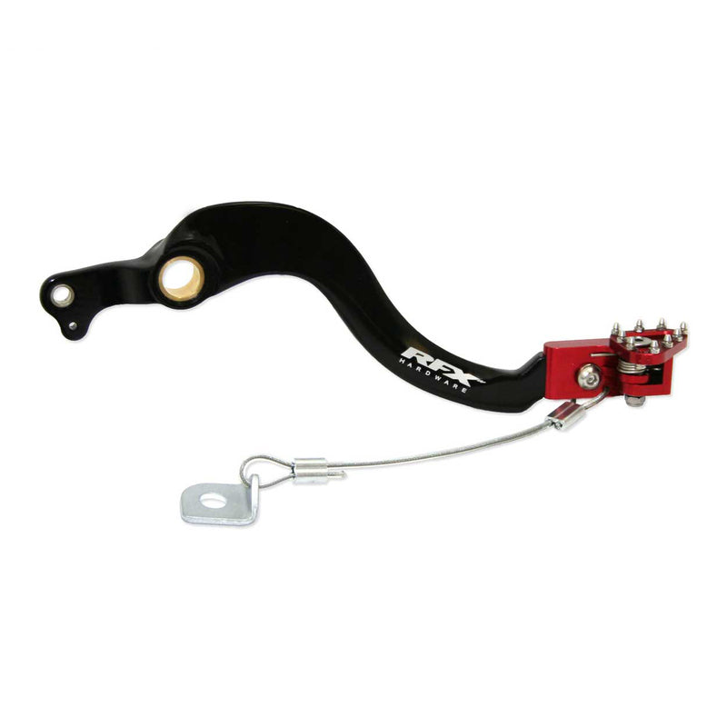 RFX Pro FT Hinterradbremshebel (Schwarz/Rot) - Honda CRF250