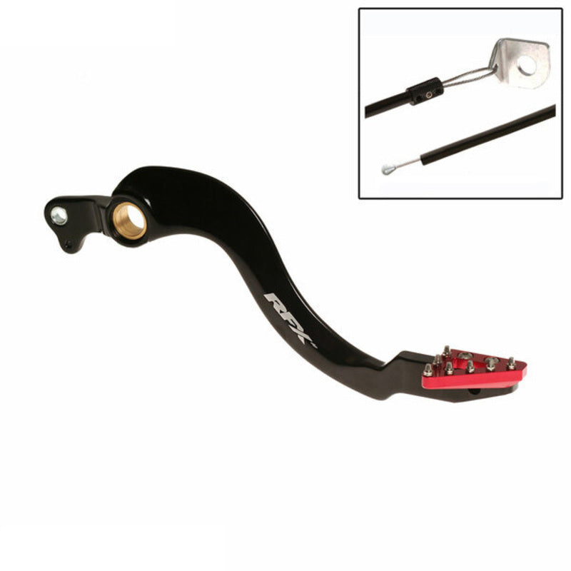 RFX Pro ST Hinterradbremshebel (Hart eloxiert Schwarz/Rot) - Honda CRF250 /450