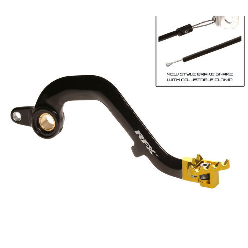 RFX Pro FT Bremshebel hinten (schwarz/gelb) - Suzuki RM125