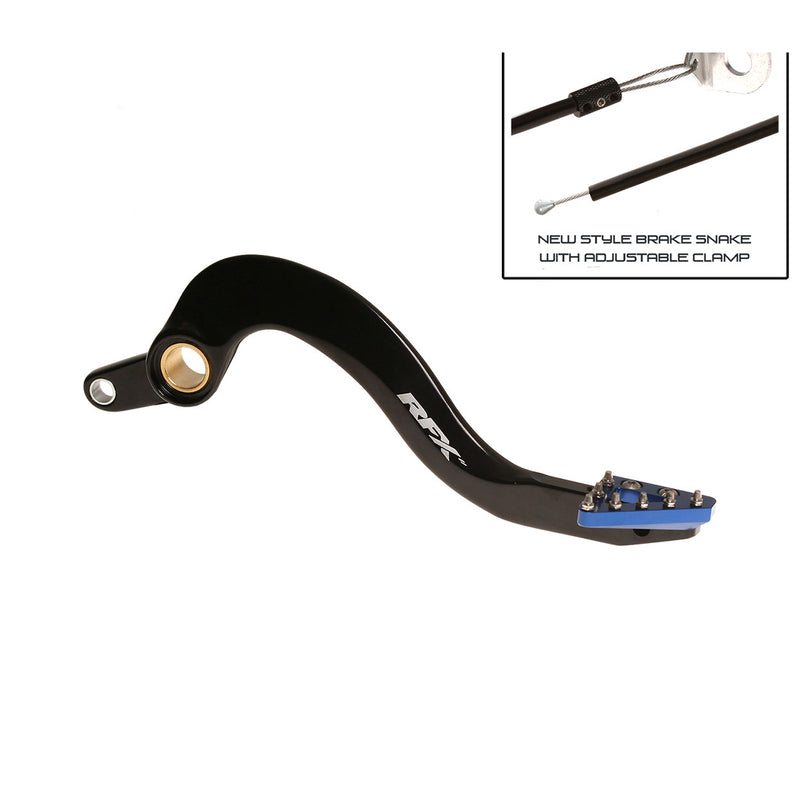 RFX Pro ST Hinterradbremshebel (Hart eloxiert Schwarz/Blau) - Yamaha YZF/WRF 250