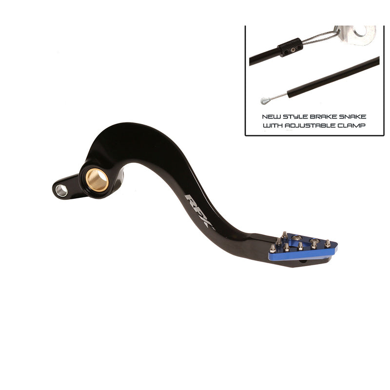RFX Pro ST Hinterradbremshebel (Hart eloxiert Schwarz/Blau) - Yamaha YZF/WRF 450