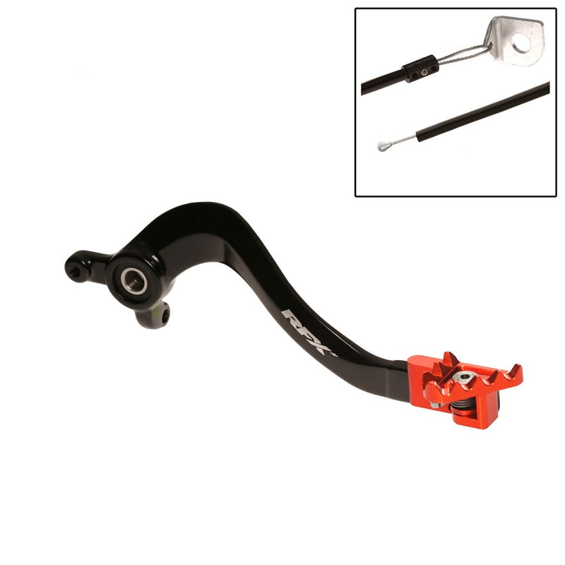 RFX Pro FT Hinterradbremshebel (Schwarz/Orange) - KTM SX85