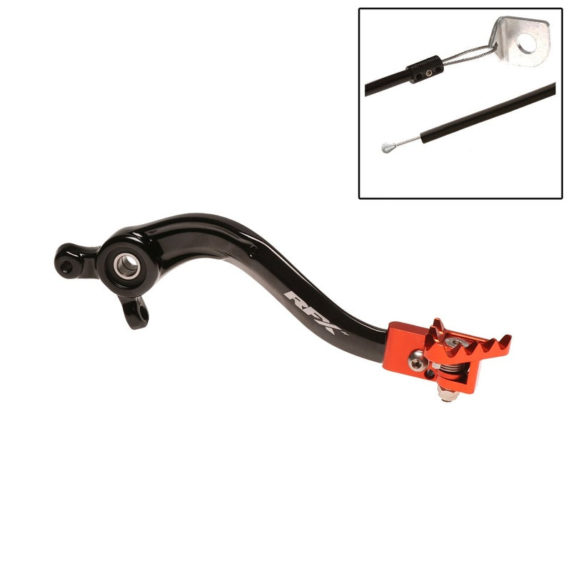 RFX Pro FT Hinterradbremshebel (Schwarz/Orange)