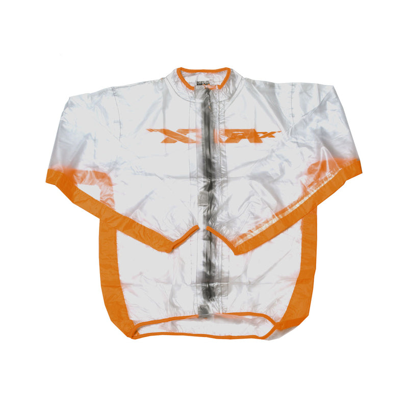 RFX Sport Regenjacke (Transparent/Orange) Größe Jugend Größe S (6-8)