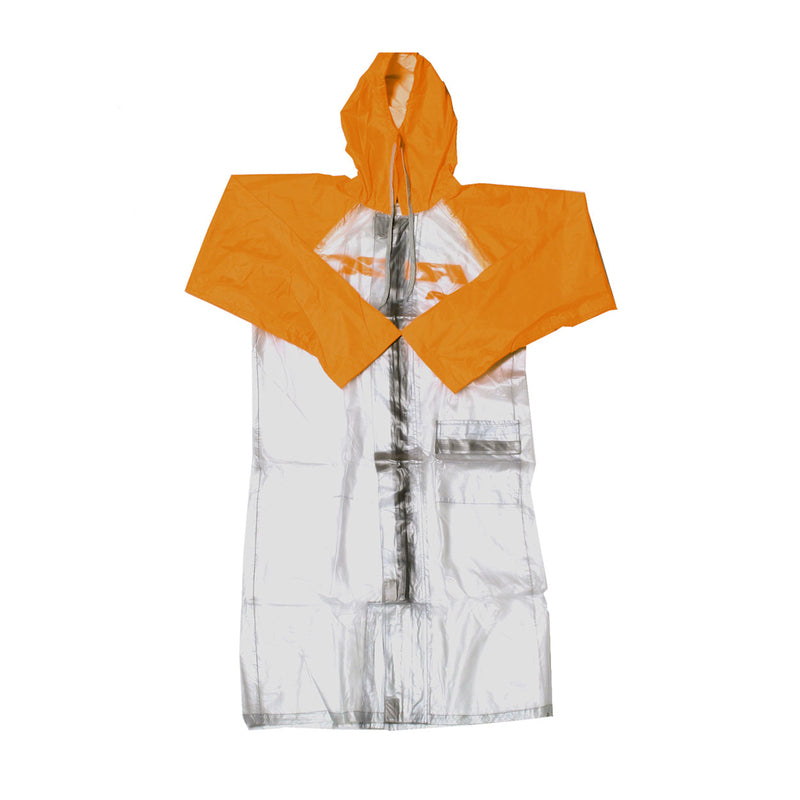 RFX Race Regenmantel lang (Transparent/Orange) Erwachsene XL