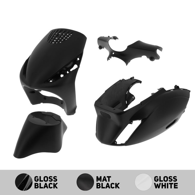O PARTS Kunststoff-Kit Mattschwarz - Piaggio Zip (00-)