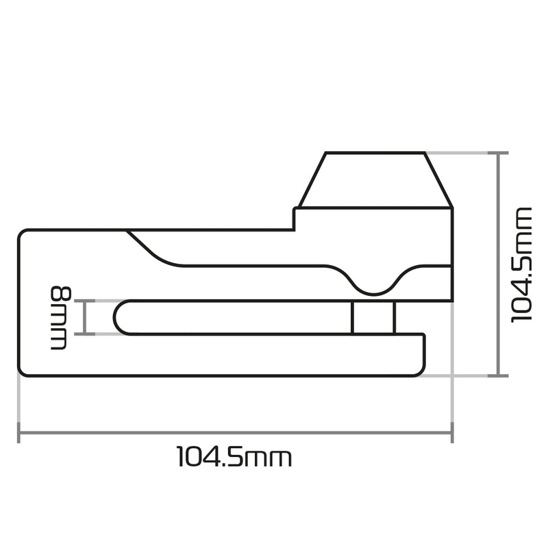 OXFORD Titan ø10mm Bremsscheibenschloss - Gelb