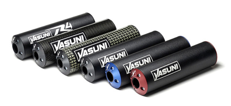 YASUNI Auspuff Links - Schwarz/Blau