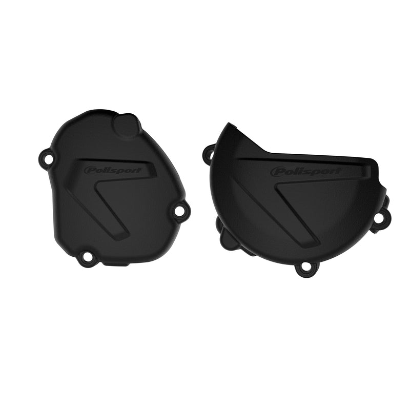 POLISPORT Kupplungs- und Zündungsdeckelschutz Schwarz - Yamaha YZ125