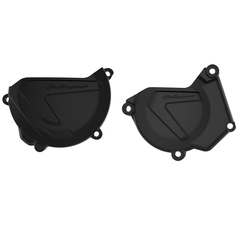 POLISPORT Kupplungs- und Zündungsdeckelschutz Schwarz - Yamaha YZ250